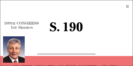 Federal Housing Enterprise Regulatory Reform Act of 2005 (2005 - S. 190)