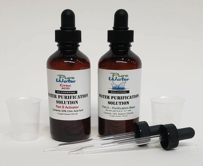 Water Purification Solution - Chlorite (NaClO2) and Citric Acid 4 oz bottles  | eBay
