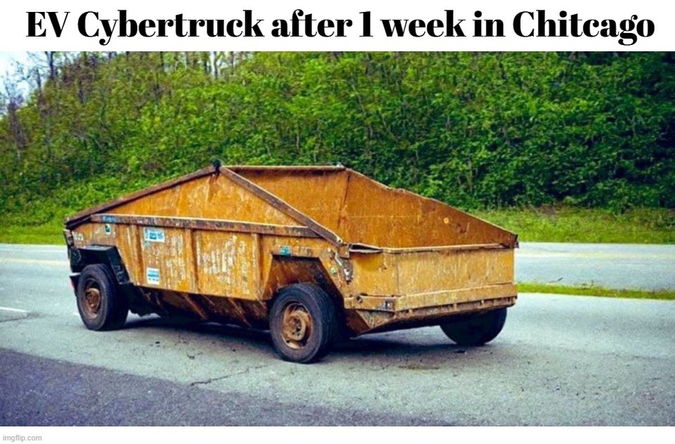 EV Cybertruck after 1 week in Chitcago