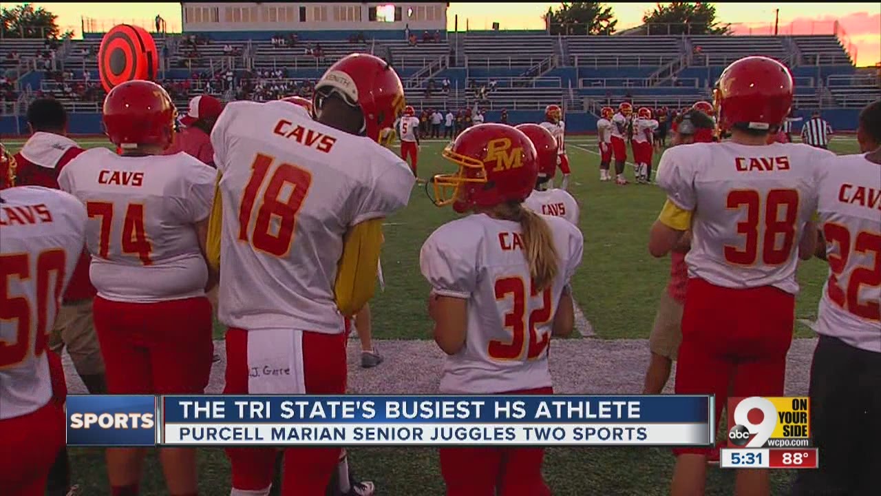 Purcell Marian girl plays on two boys varsity teams at same time
