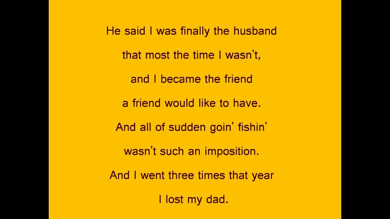 Live Like You Were Dying - Tim McGraw with lyrics
