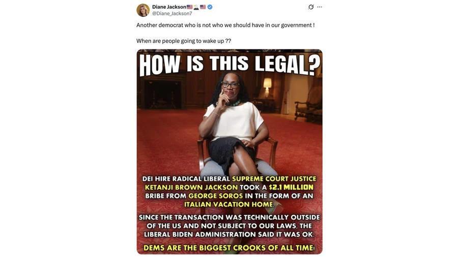 Fact Check: Ketanji Brown Jackson Did NOT Take $2.1 Million Italian Vacation Home as Bribe From George Soros - NewsBreak