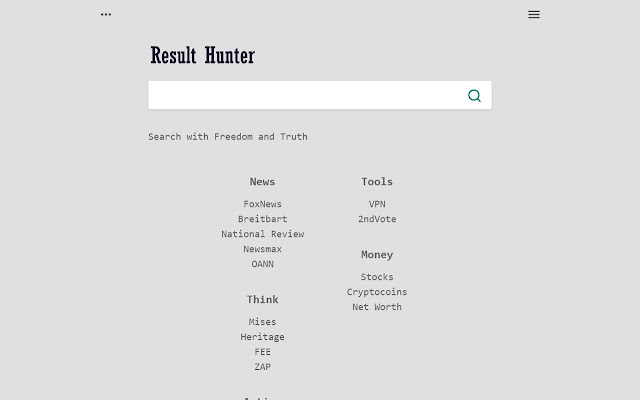 Result Hunter - Search Engine Built with Freedom, Truth, and Individual Rights